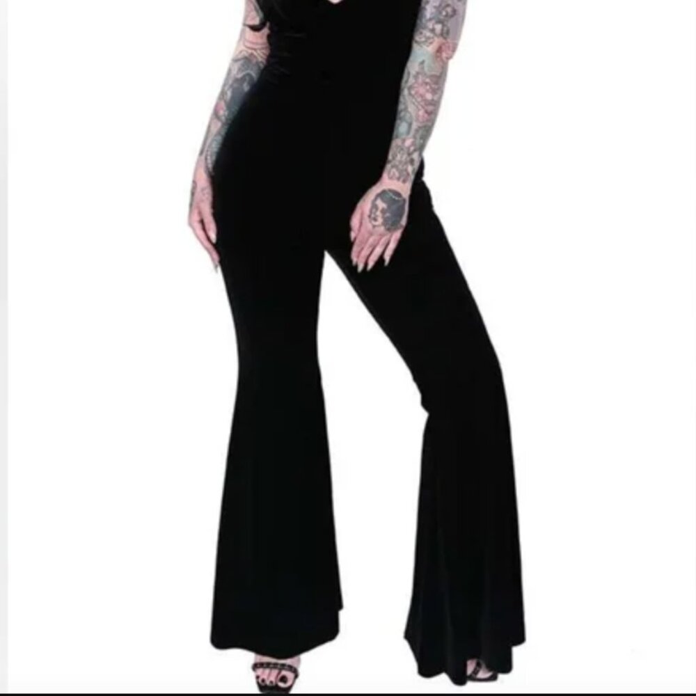Fox blood velvet mega flare jumpsuit - Picture 4 of 4